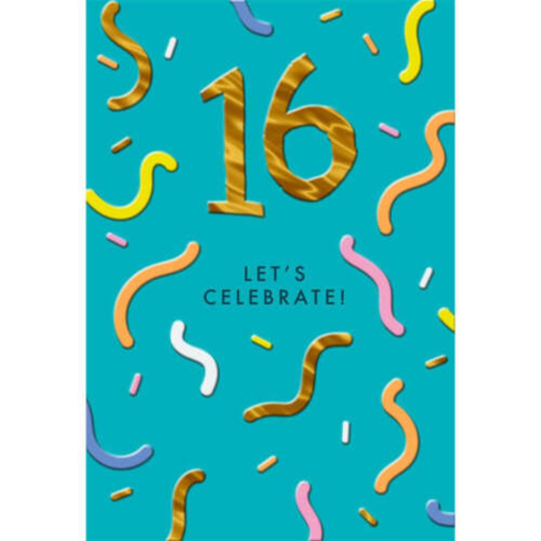 16 Let's Celebrate' Greeting Card