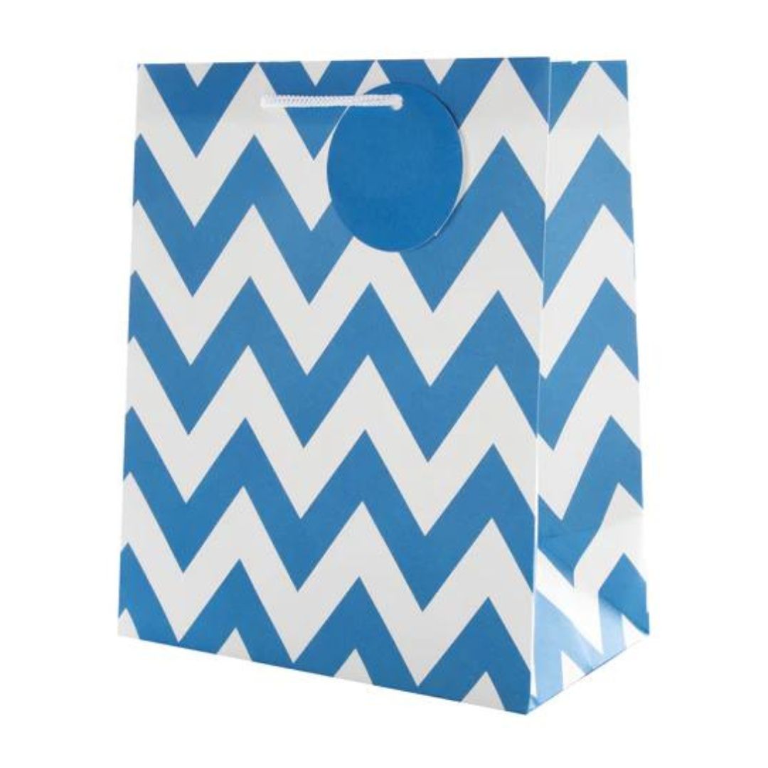 Hallmark Gift Bg S/Medium - Pink Zig-Zag