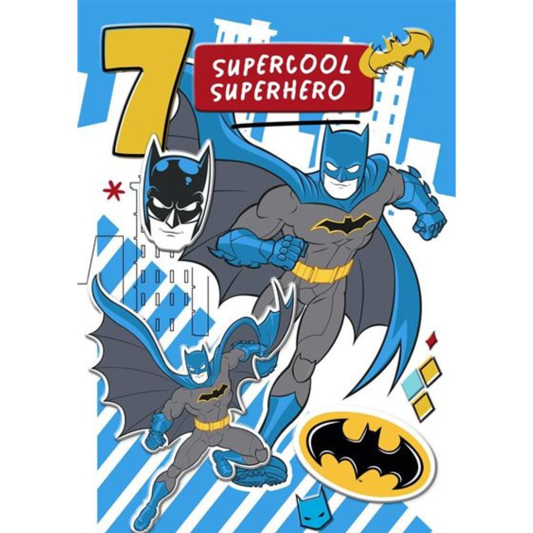 7 Super Cool Superhero' Greeting Card