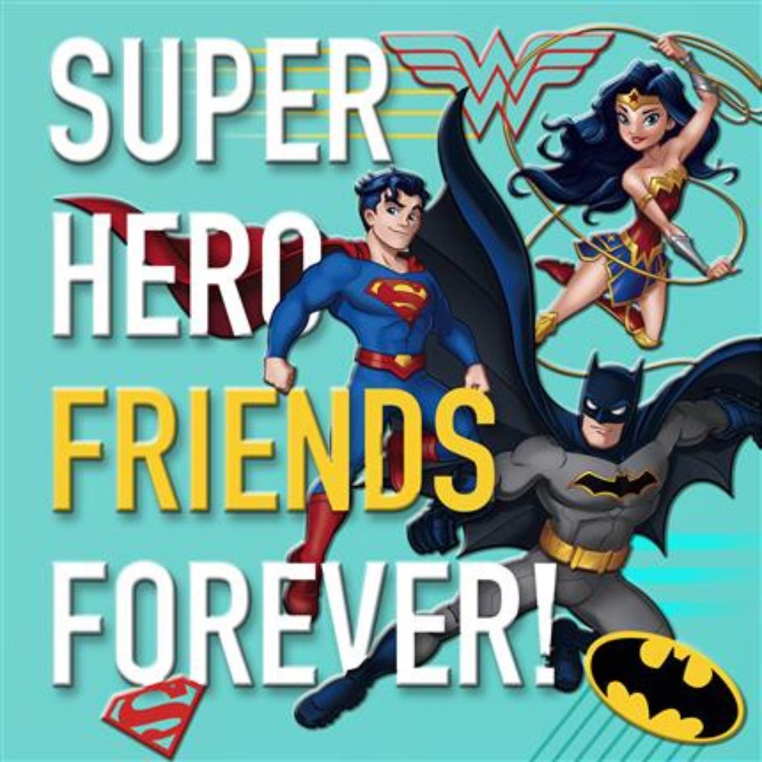 Super Hero Friends Forever' Birthday Greeting Card