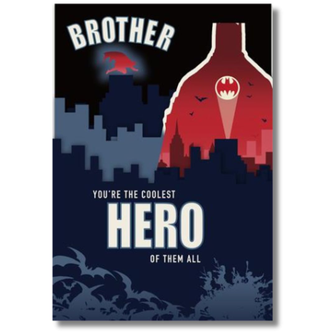 You're The Coolest Hero Brother' Birthday Greeting Card