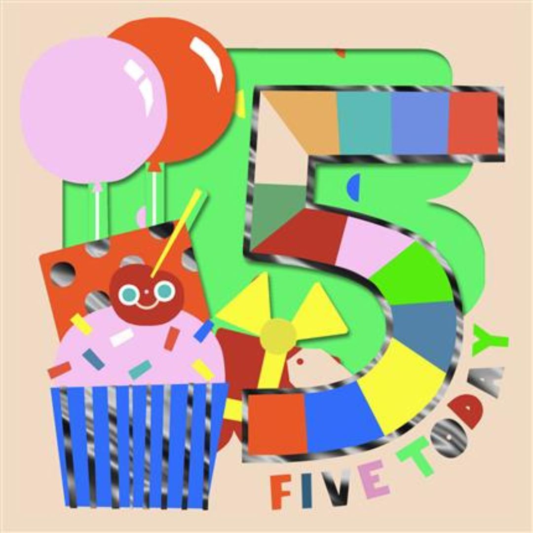 Five Today' Greeting Card