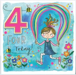 4 Four Today!' Greeting Card