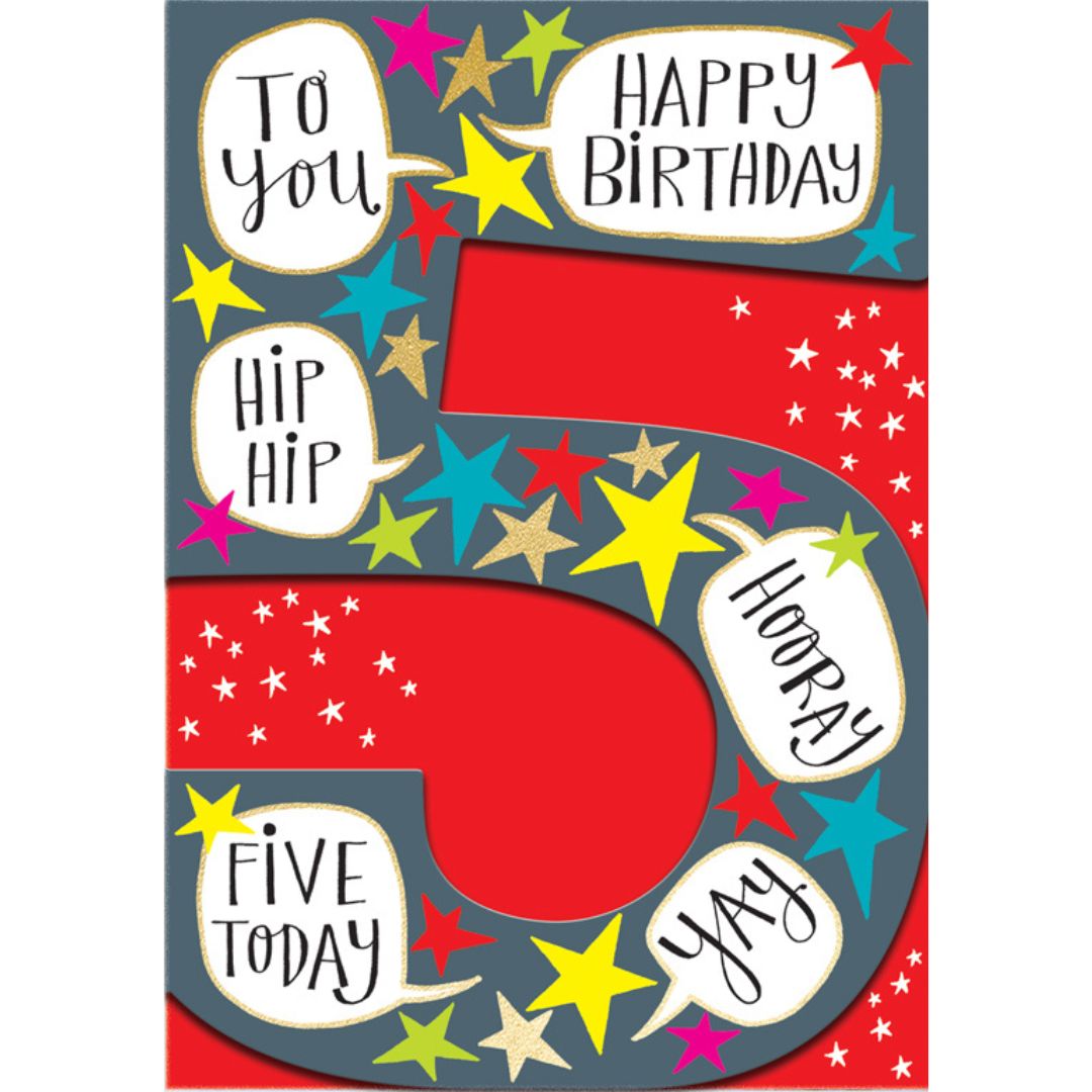 Happy Birthday To You Five Today' Greeting Card