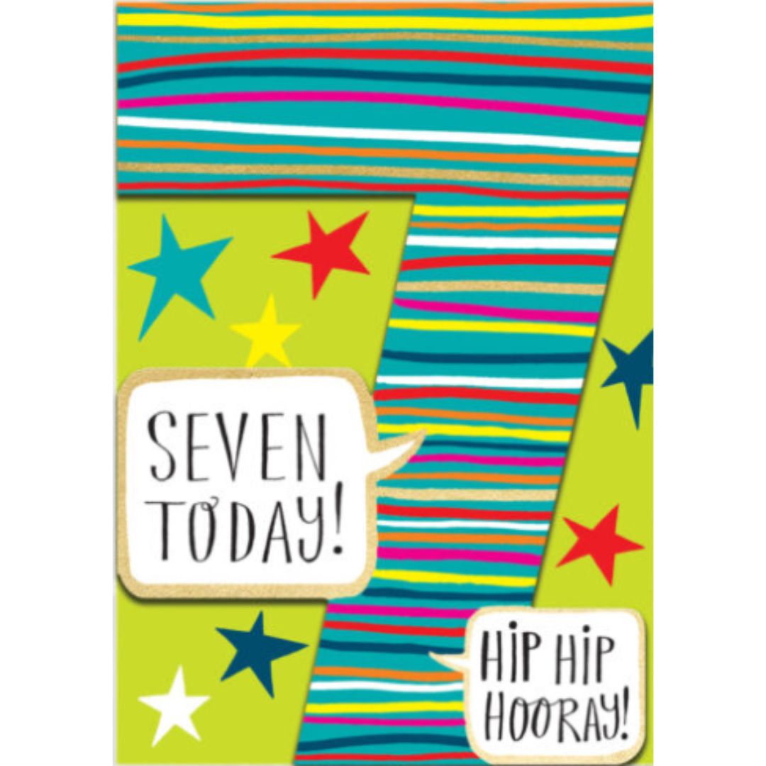 Seven Today' Greeting Card