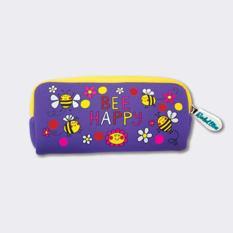 Rachel Ellen Neoprene Pencil Case - Bee Happy