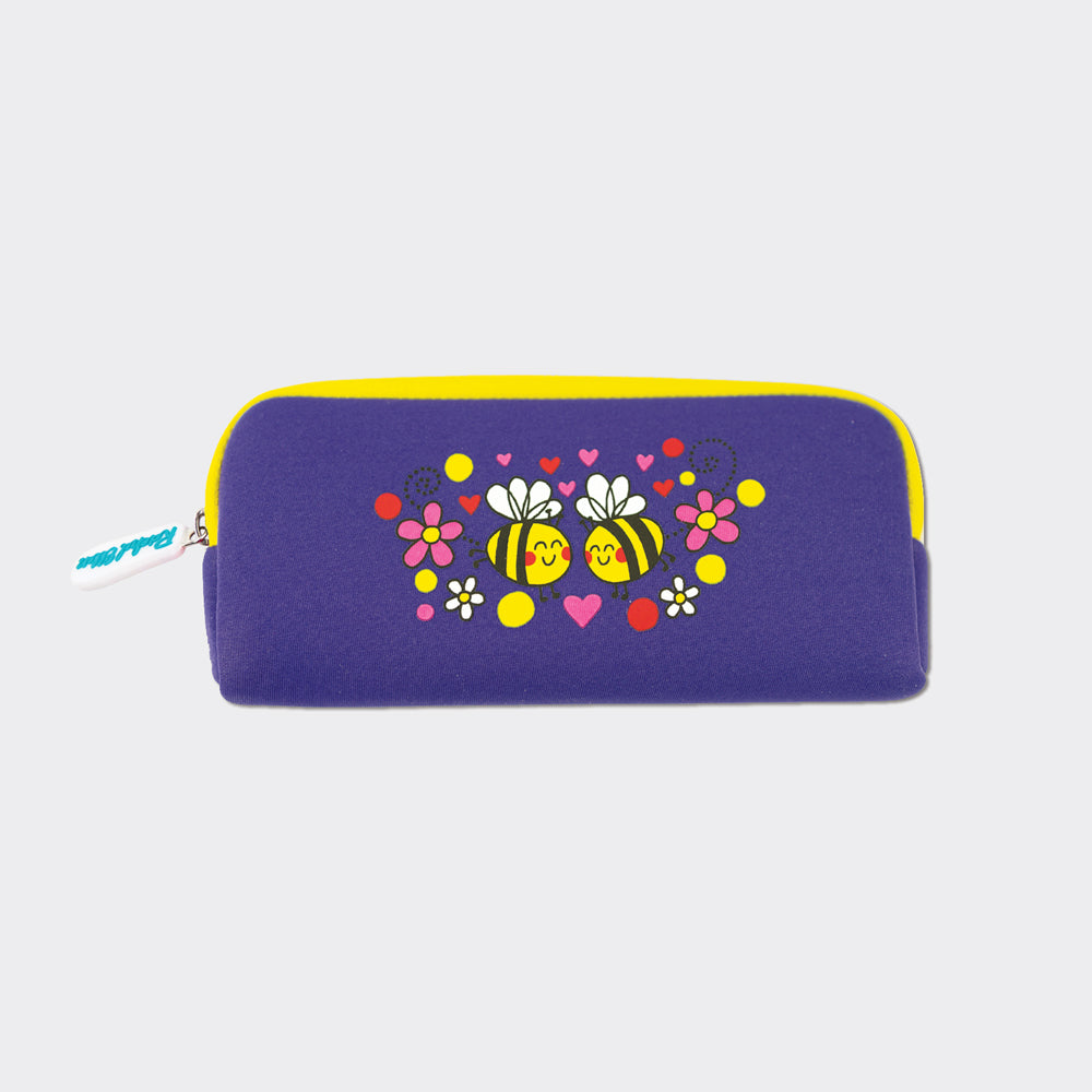 Rachel Ellen Neoprene Pencil Case - Bee Happy