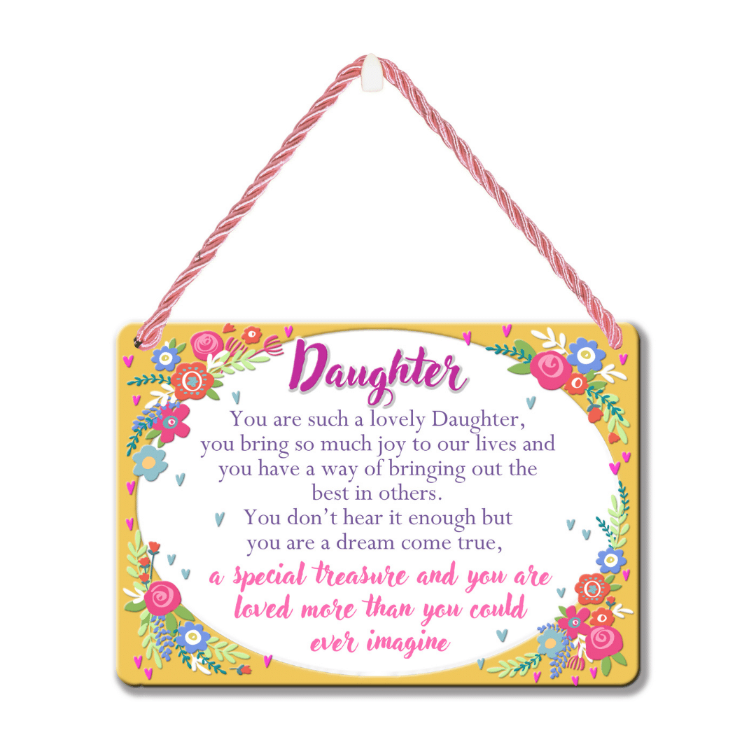Hang-Ups! Hanging Tin Plaques 11.5 x 16.5cm - Daughter