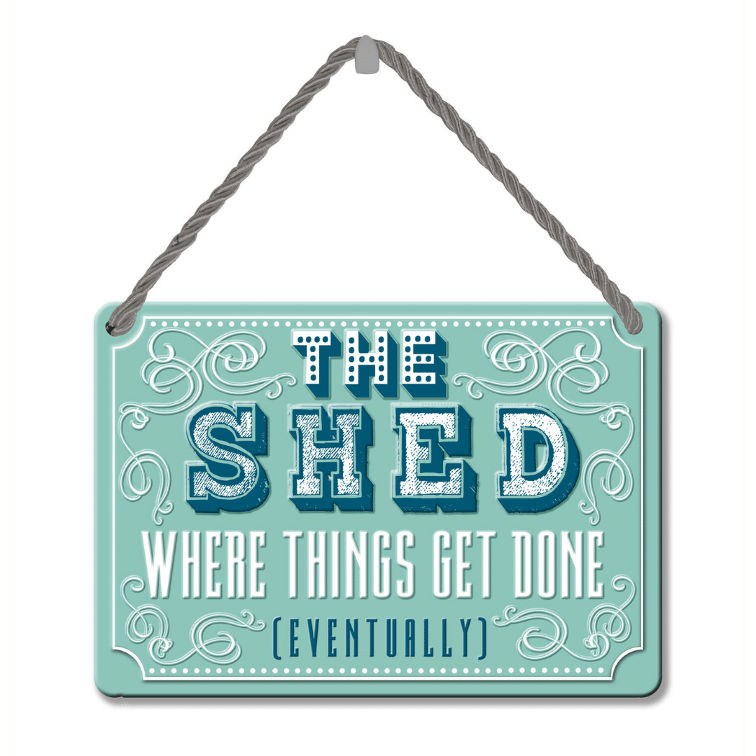 Hang-Ups! Hanging Tin Plaques 11.5 x 16.5cm - The Shed