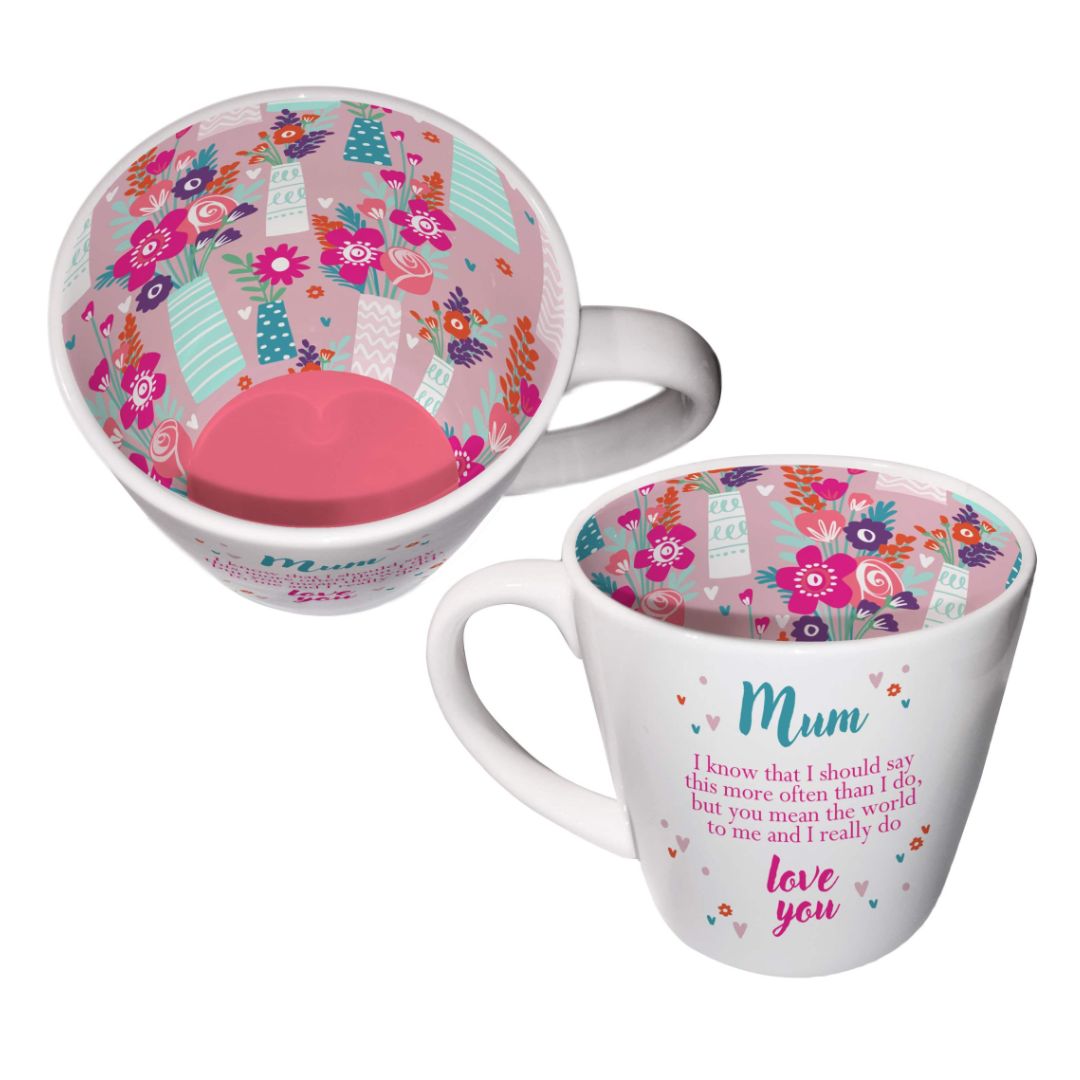 Inside Out Ceramic Mug with Gift Box - Mum