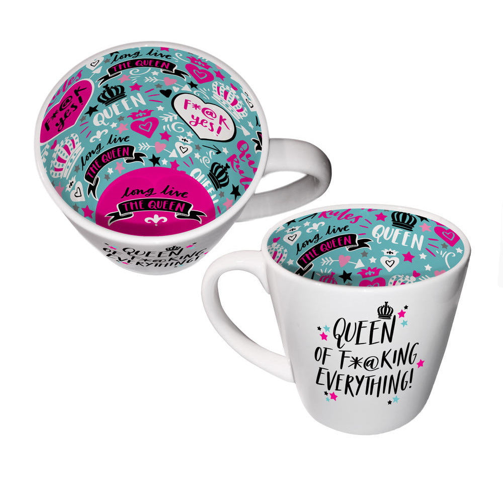 Inside Out Ceramic Mug with Gift Box - Queen Of Everything