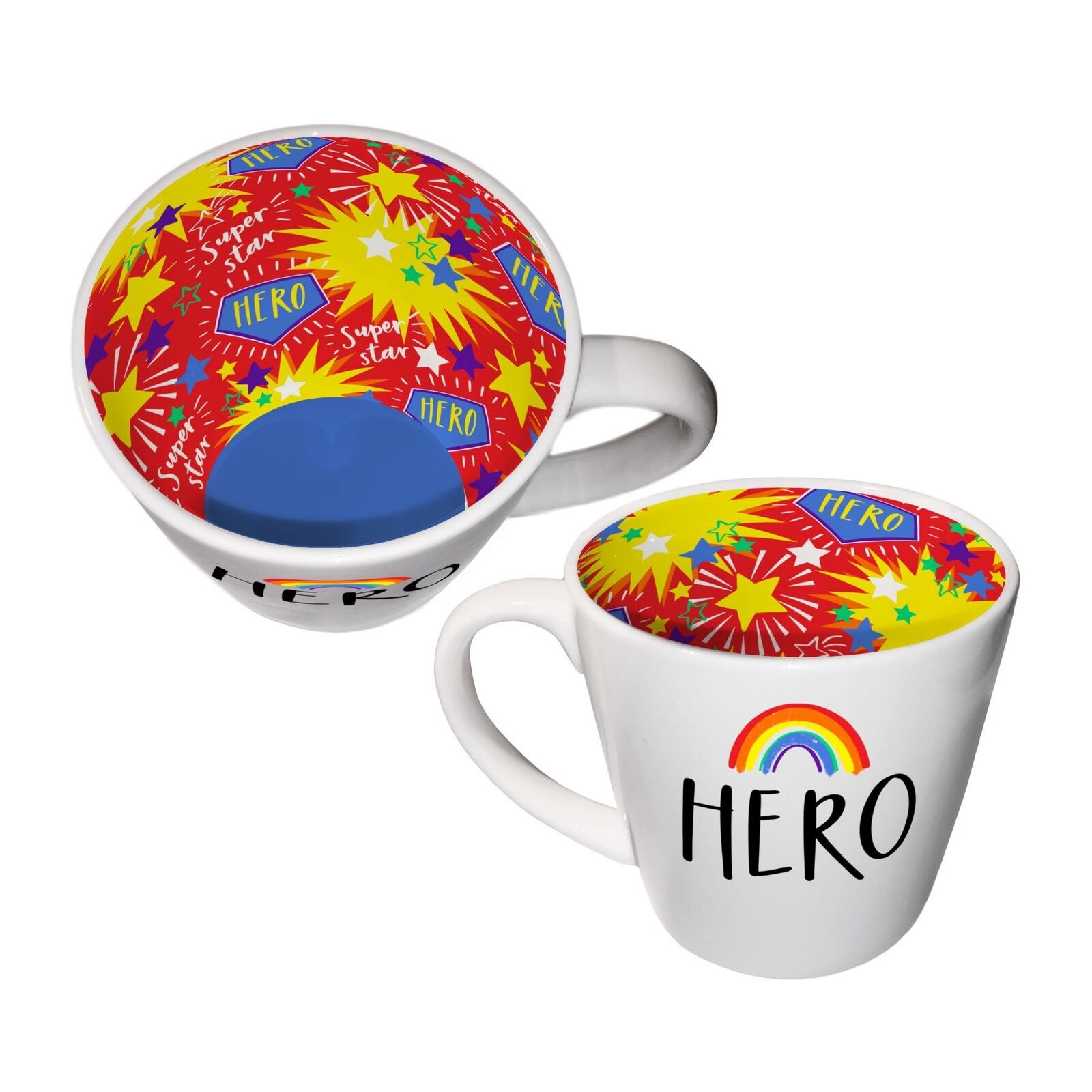 Inside Out Ceramic Mug with Gift Box -My Hero-Rainbow