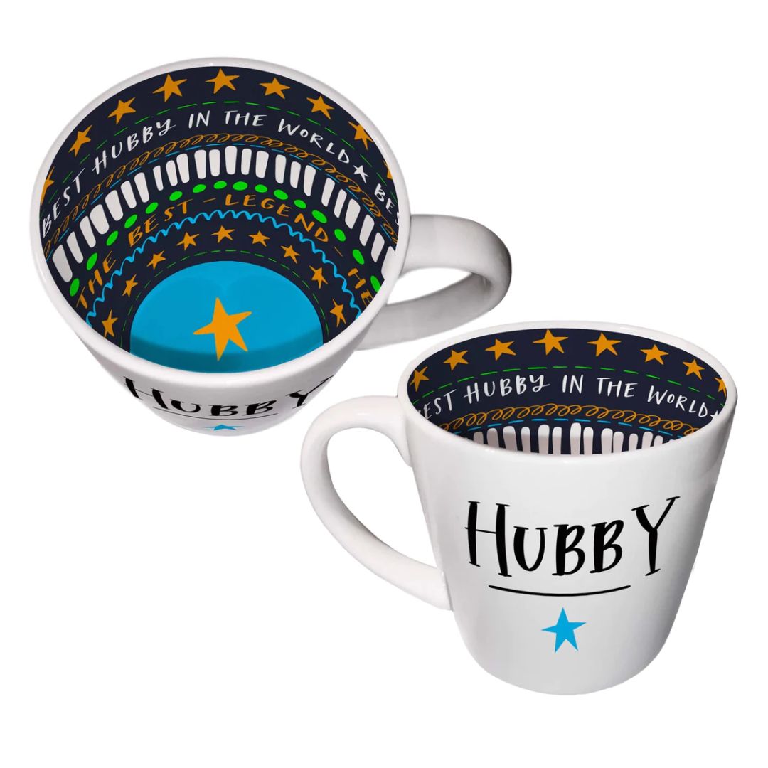 Inside Out Ceramic Mug with Gift Box - Hubby