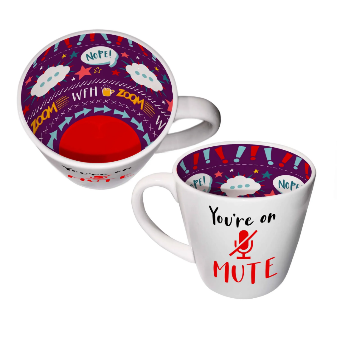 Inside Out Ceramic Mug with Gift Box - You're On Mute