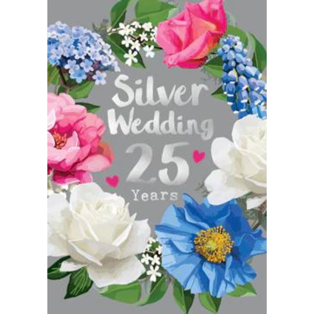 Silver Wedding 25 Years' Greeting Card