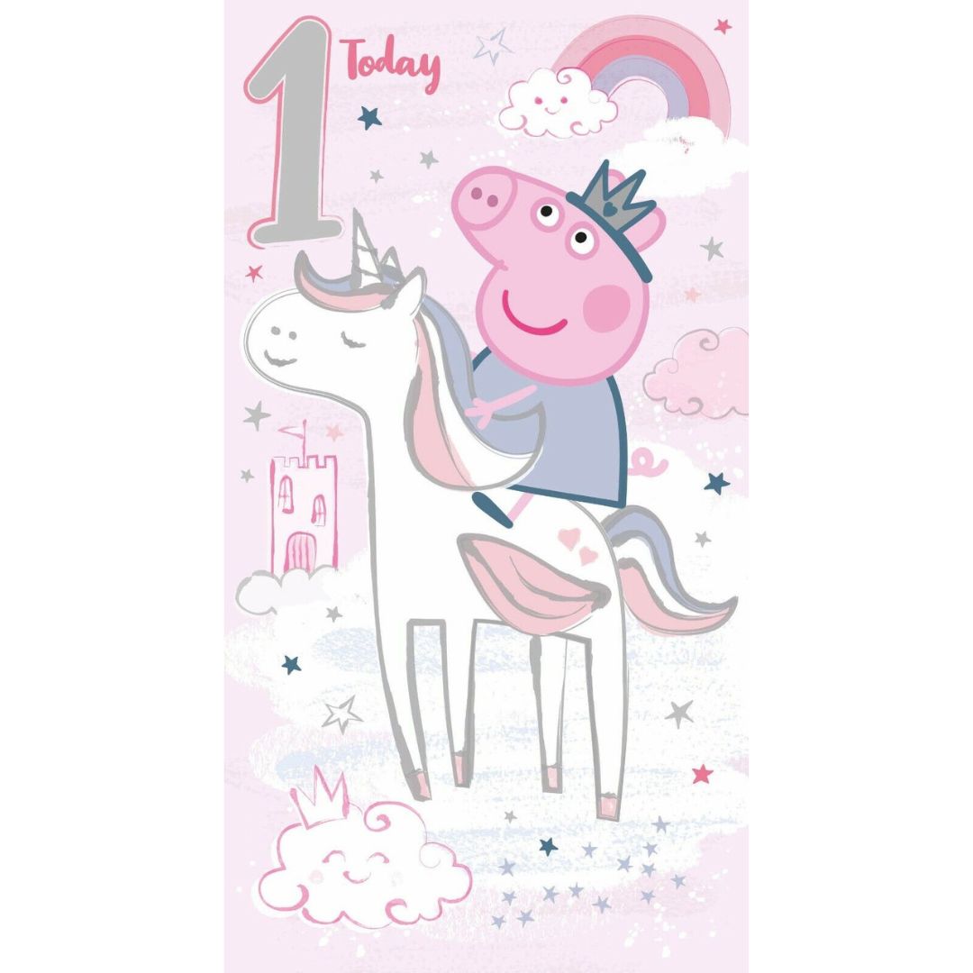 1 Today' Peppa Pig Greeting Card