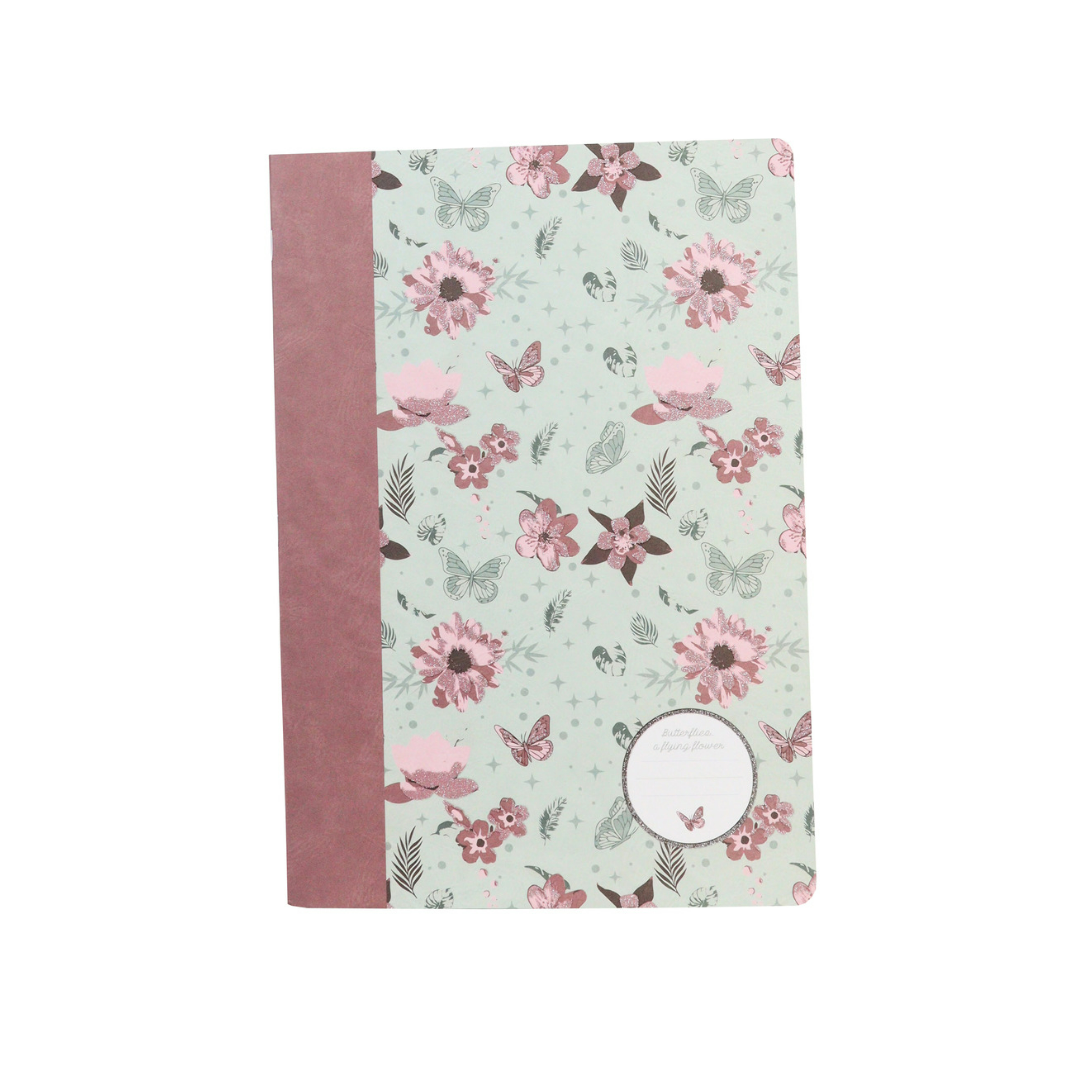 A5 Ancor Notebook lined - Flowers and buterflies design 90 grams paper