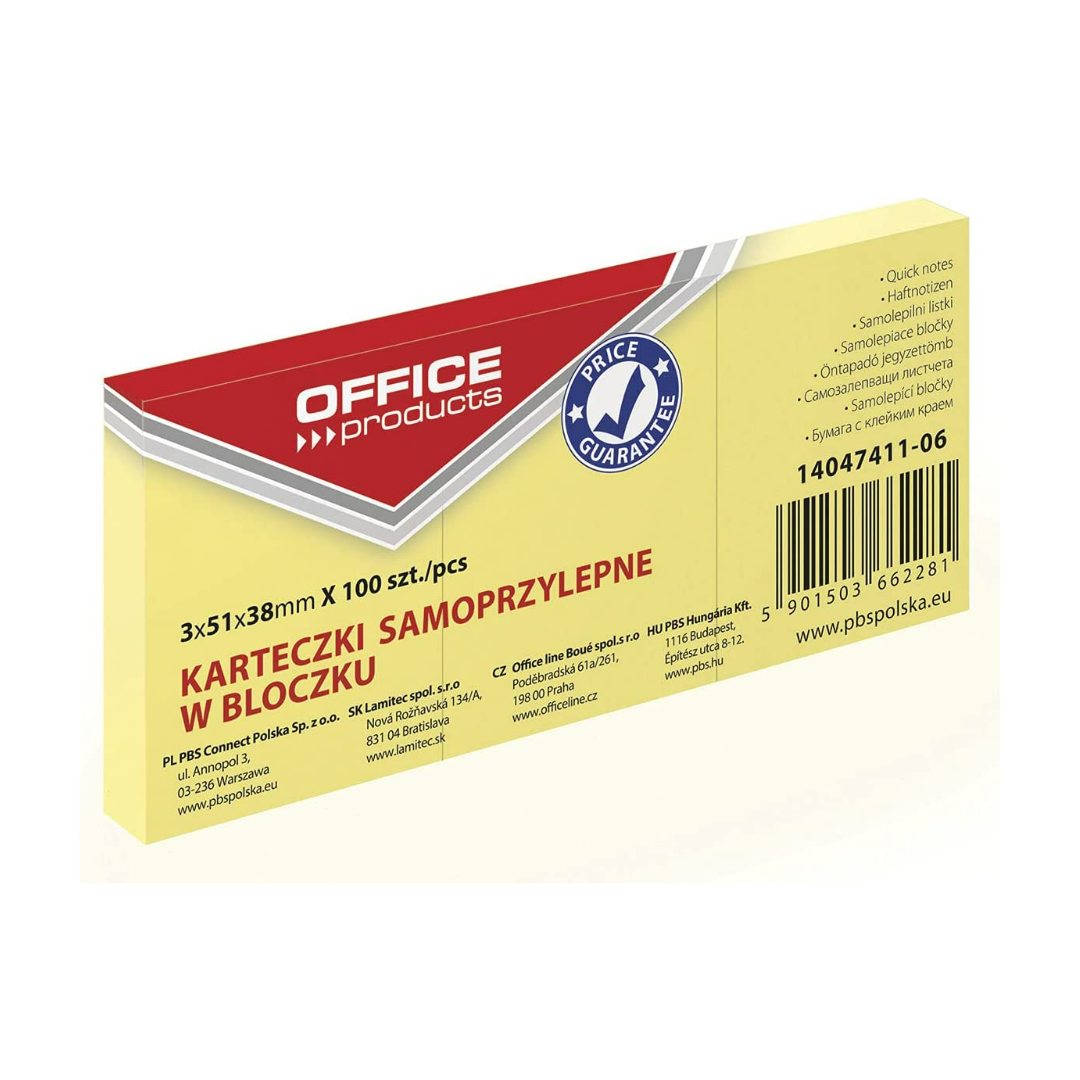 Office Sticky Notes 3x51x38mm x100pcs