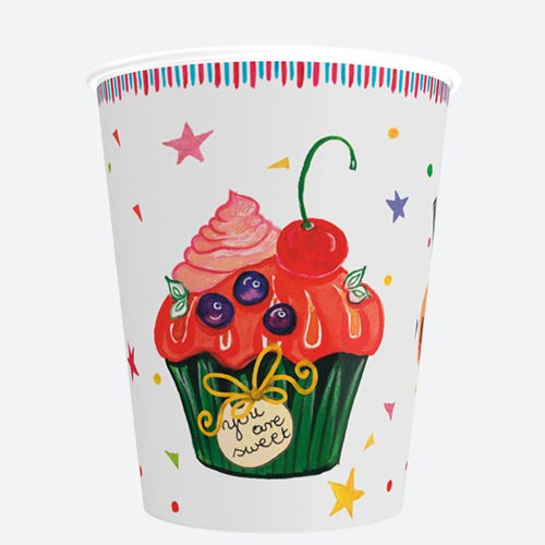 Cupcakes Paper Cups 8pcs - 250ml