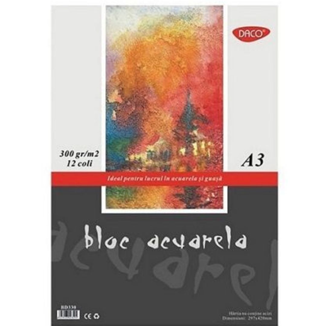 A3 Daco Drawing Pad - Watercolor 300g