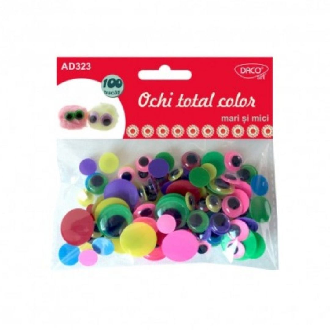 Daco Craft Accessories Large and Small Full Colour Eye 100 pieces