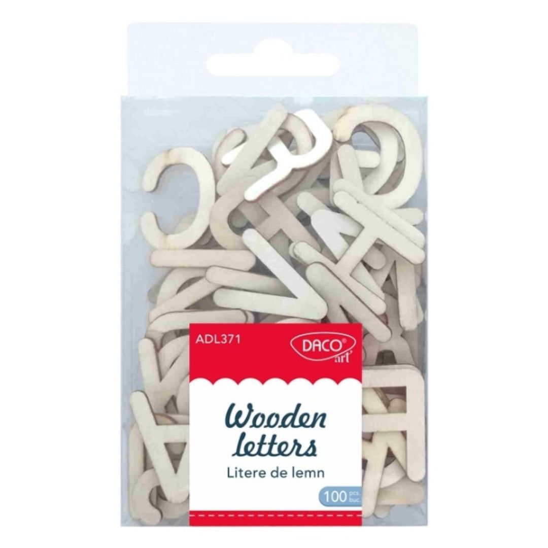 Daco Craft Accessoriel Wooden Letters  100 pieces