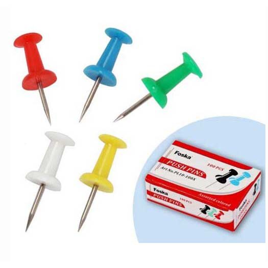 Foska Coloured Push Pins x50pcs