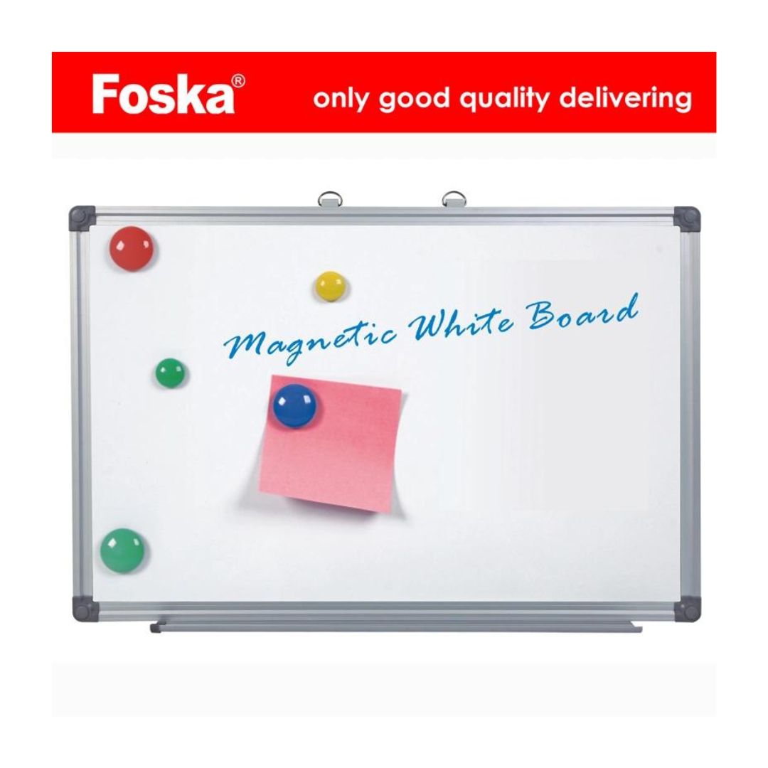 90 x 150 cm - Foska White Board - Aluminium Frame