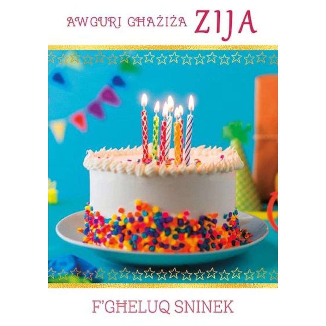 Awguri Zija F'Gheluq Sninek' Greeting Card