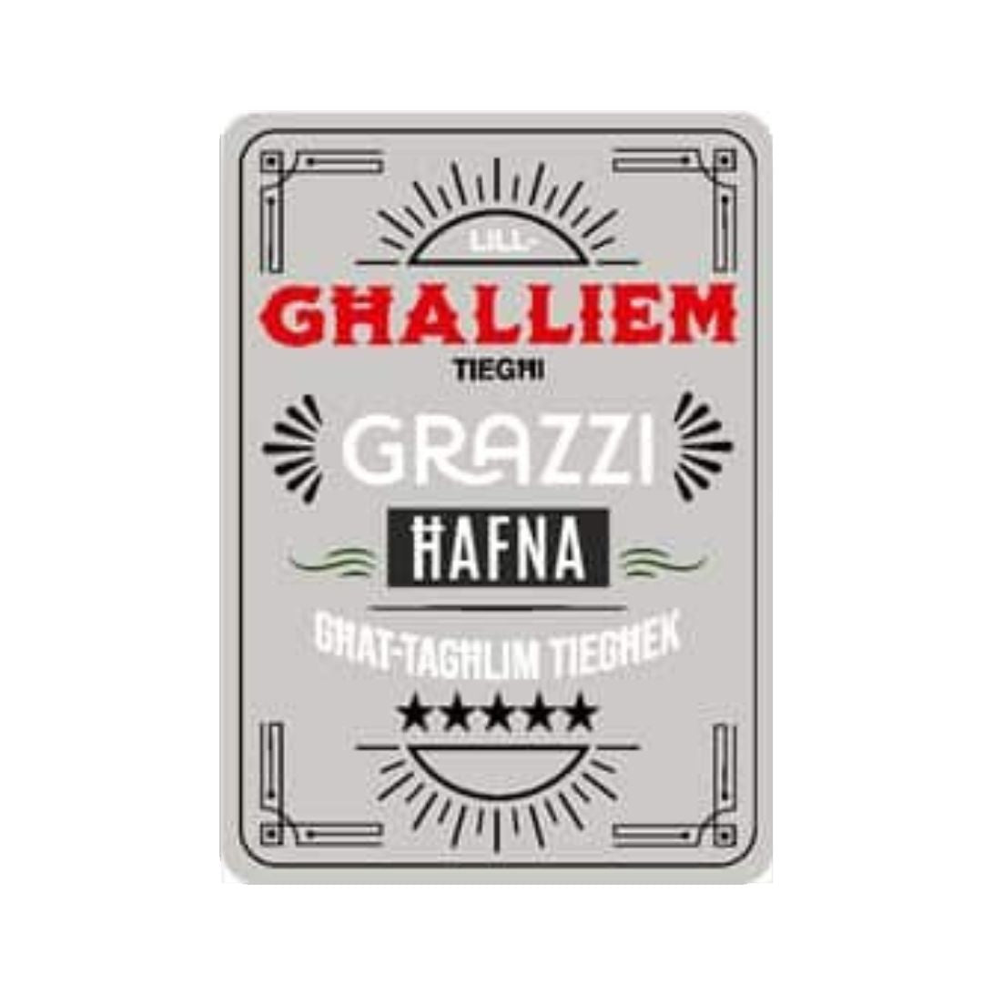 Magnet Coaster - Lill-Ghalliema Tieghi Grazzi Hafna Ghat-Taghlim Tiegh