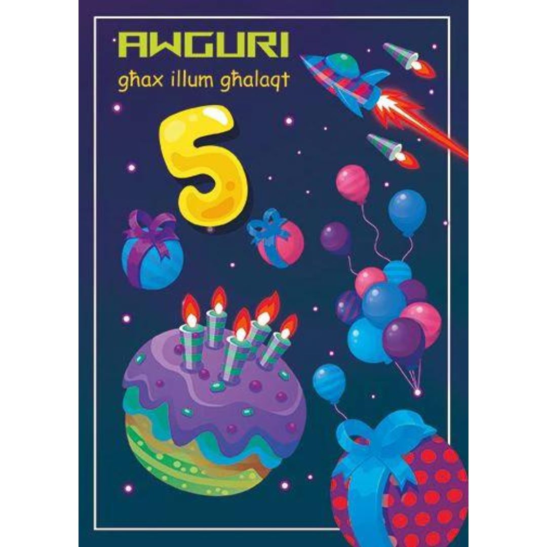 Awguri Ghax Illum Ghalaqt 5' Greeting Card