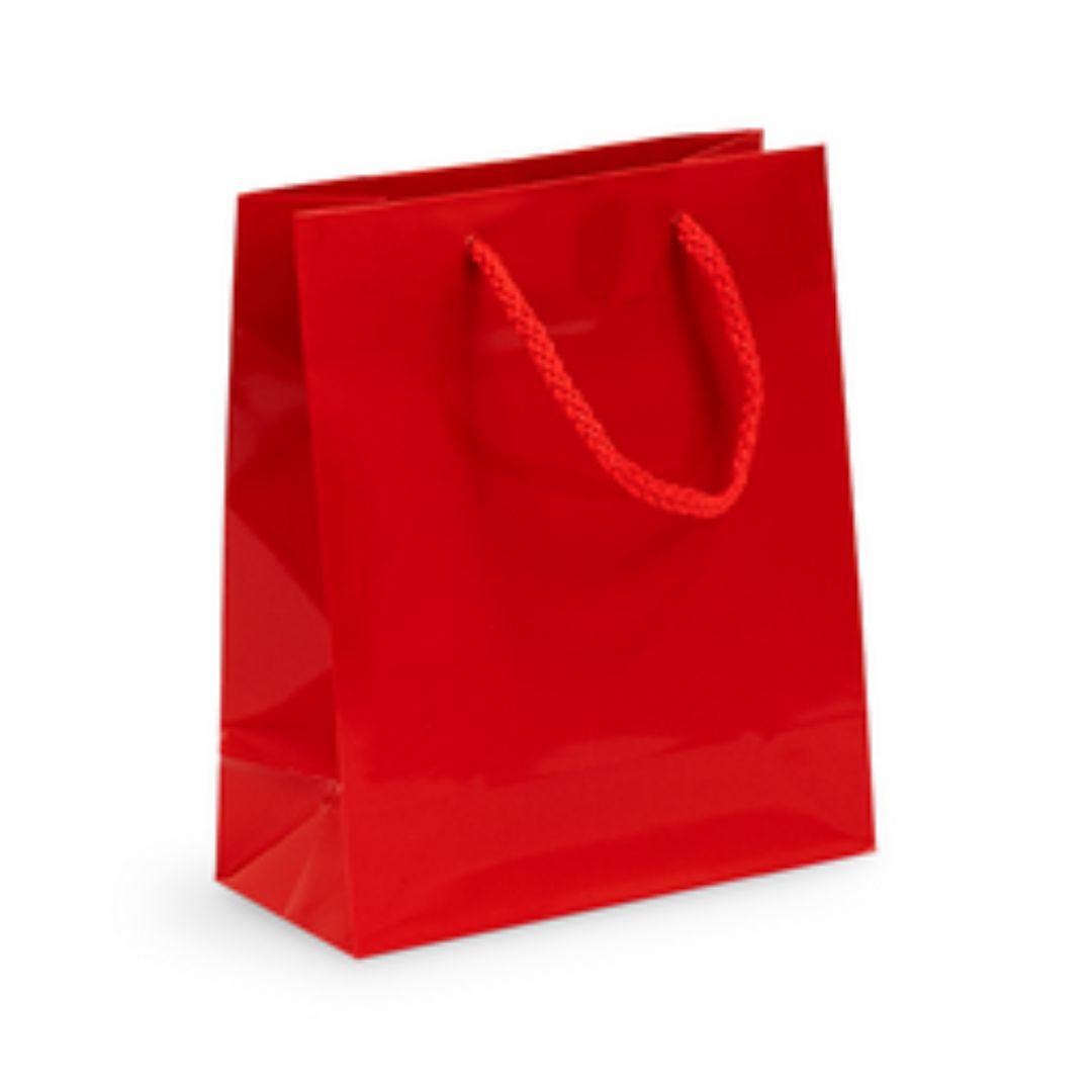 Gift Bag Glossy S/Medium - Red