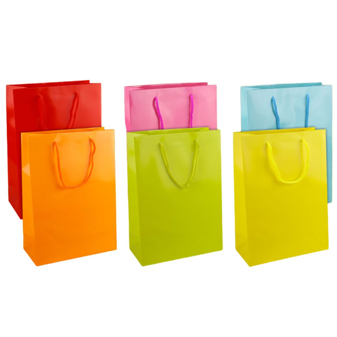 Gift Bag Glossy Small - Various Colours x1pc