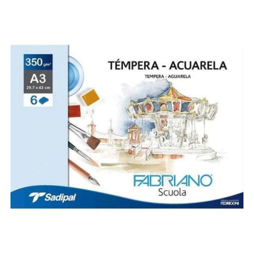 A3 Fabriano Watercolor 6s 350 gr