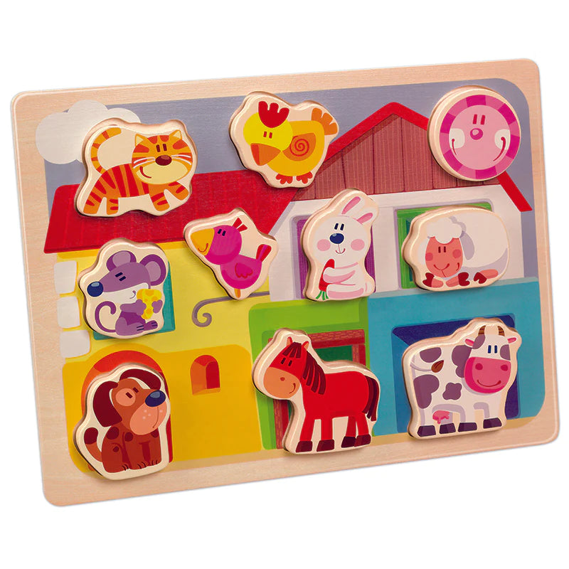 Baby Wooden Puzzle - Farm Friends