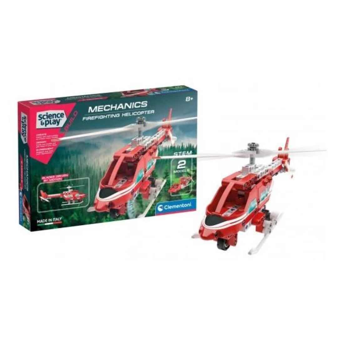 Clementoni Science & Play - Mechanics Lab - Firefighting Helicopter