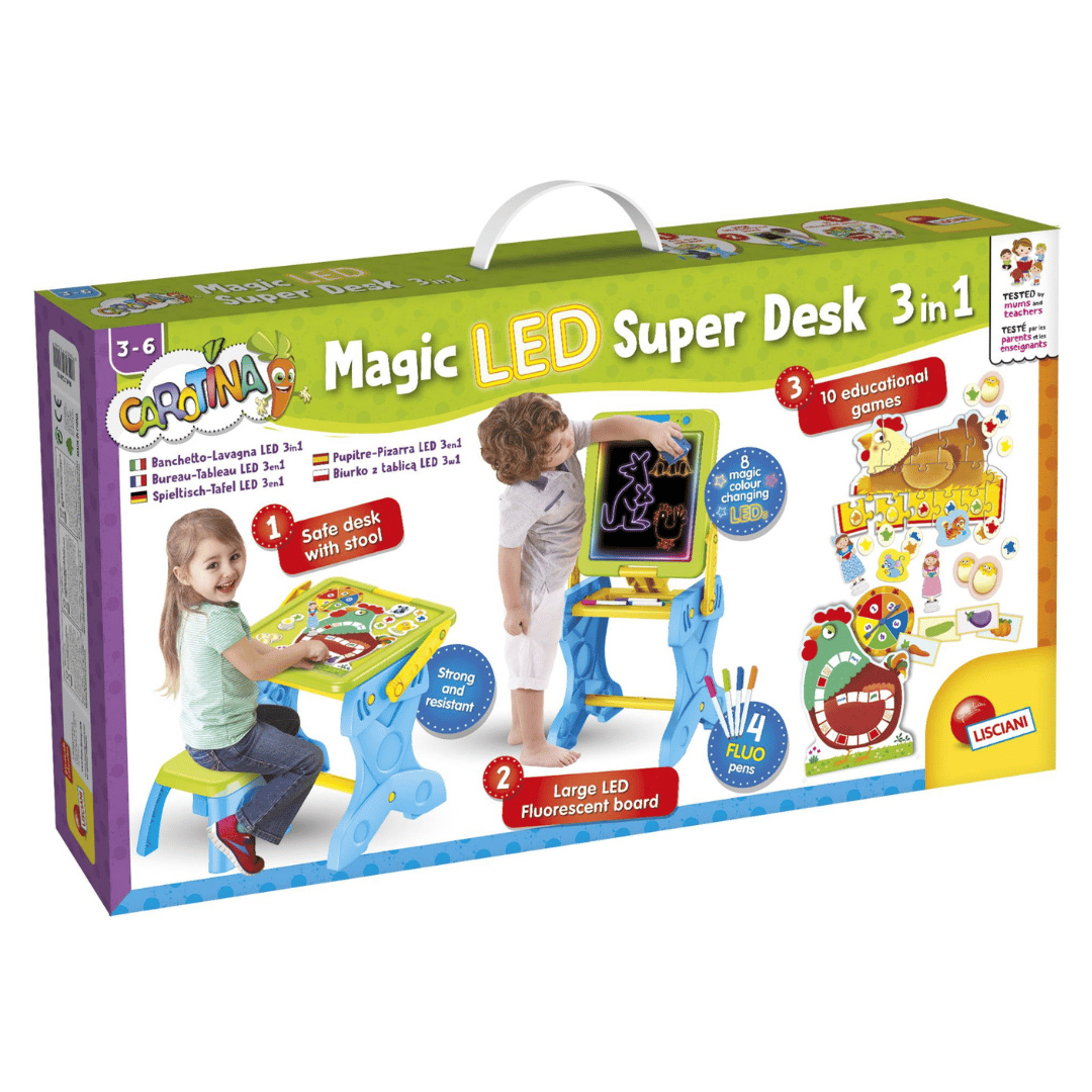 Lisciani Giochi - Carotina Magic 3in1 Led Super Desk