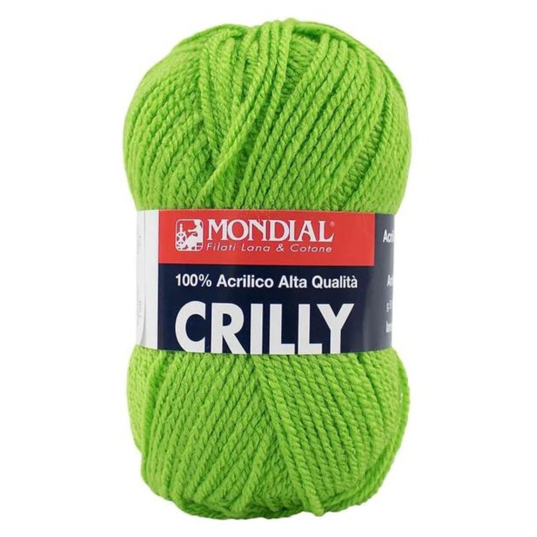 Mondial Crilly 100% Acrylic Wool - Lime Green