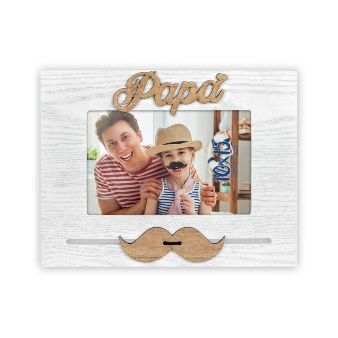 Wooden Photo Frame Papa - 10 x15cm (4"x6")