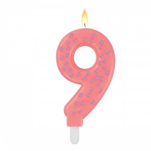 Legami Maxi Candle for Cake No. 9 Pink