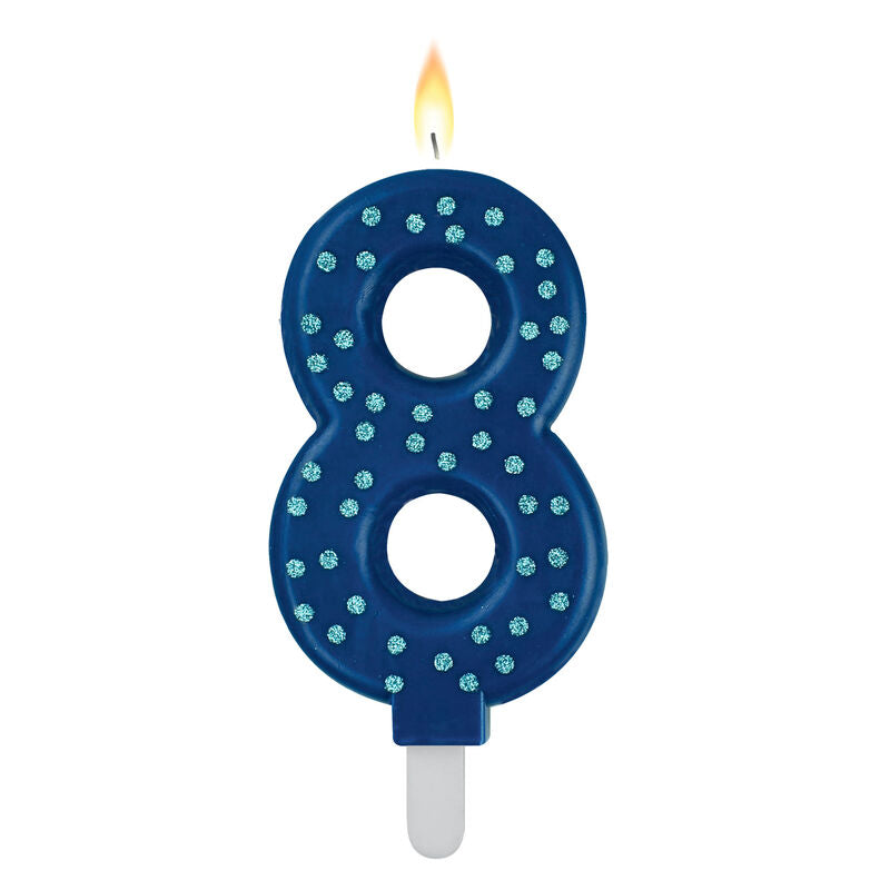 8Legami Maxi Candle for Cake No. 8 Blue