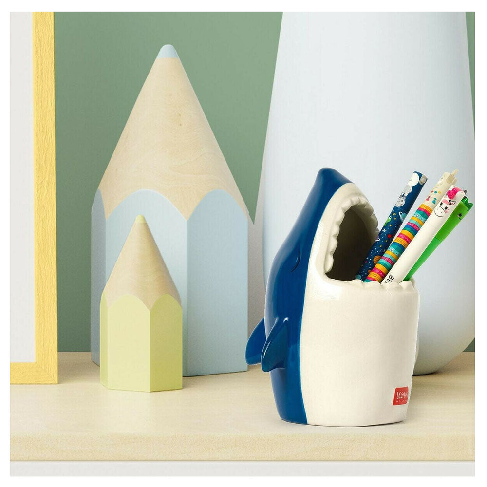 Shark Ceramic Pen Holder