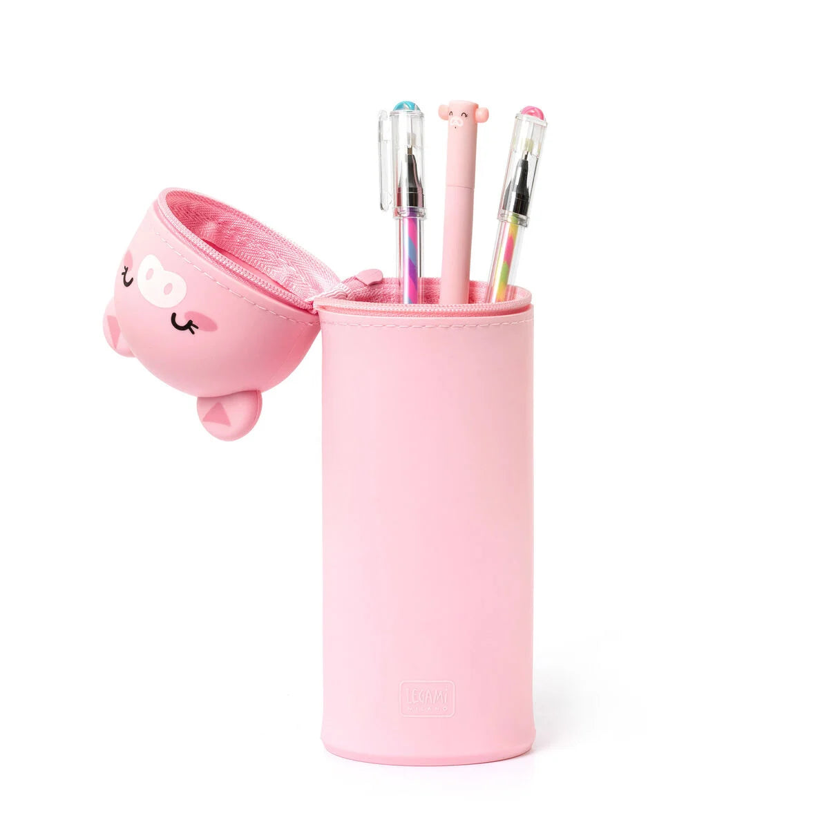Legami Kawaii 2 in 1 Soft Silicone Pencil Case - Piggy