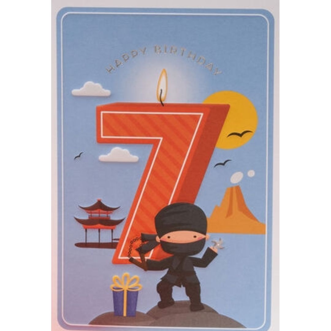 Happy Birthday 7' Greeting Card