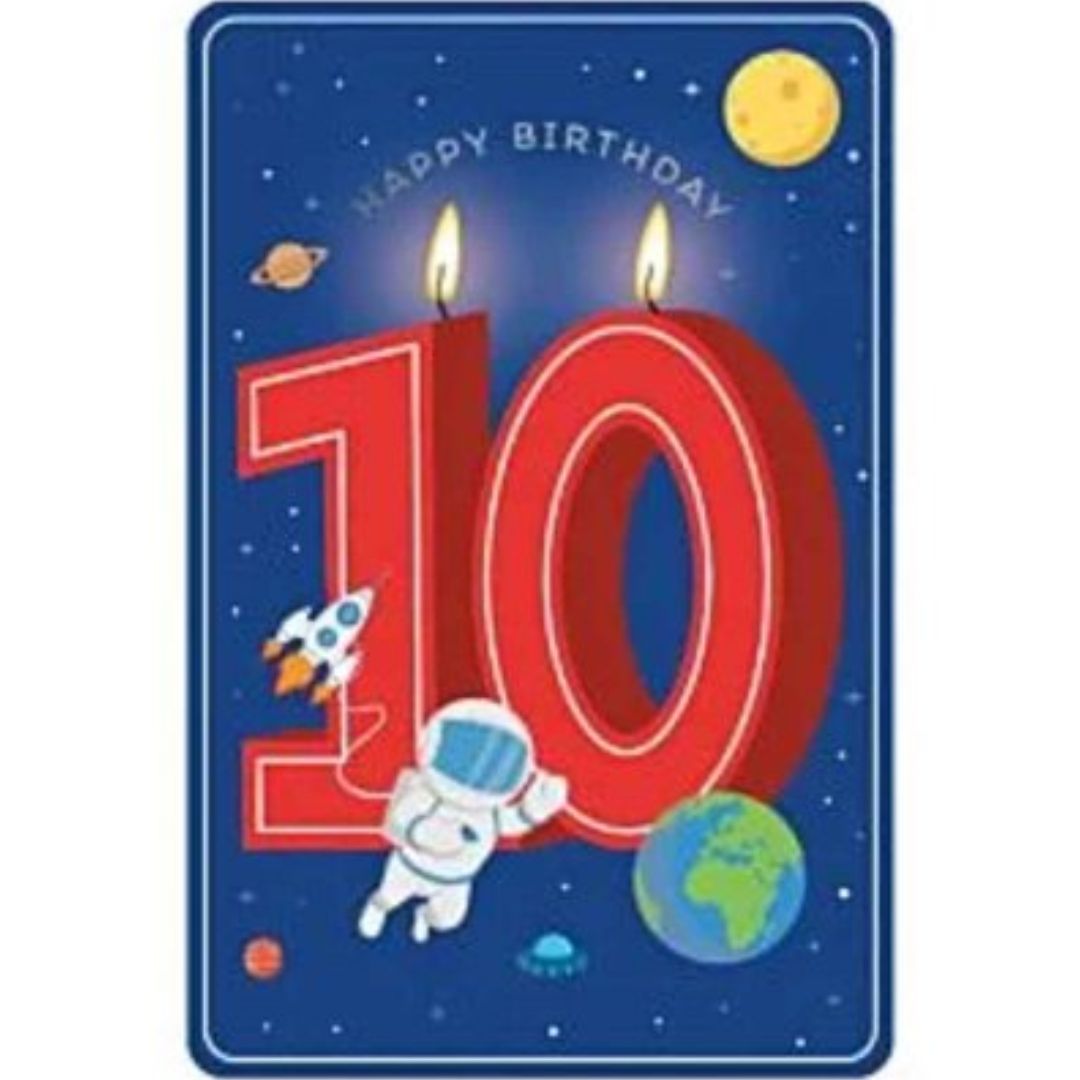 Happy Birthday 10' Greeting Card