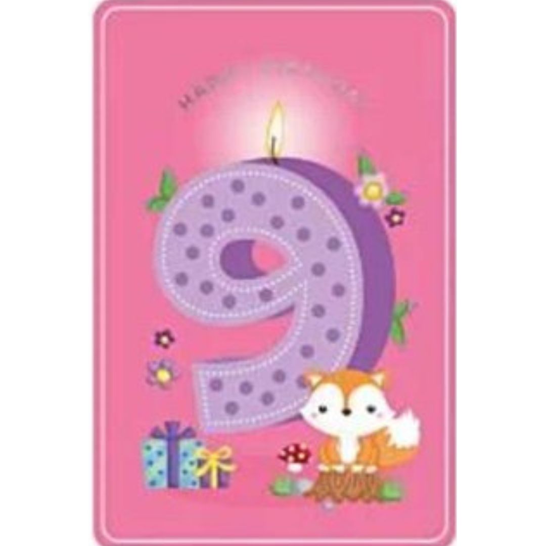 Happy Birthday 9' Greeting Card