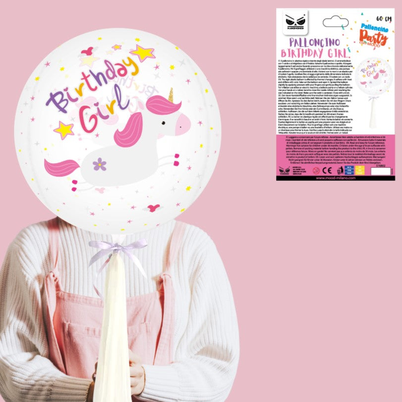 Birthday Girl Unicorn Balloon