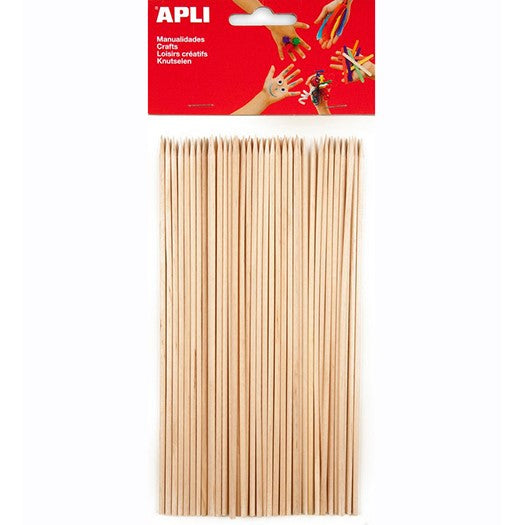 Apli Wooden Craft Sticks 250mm x50pcs