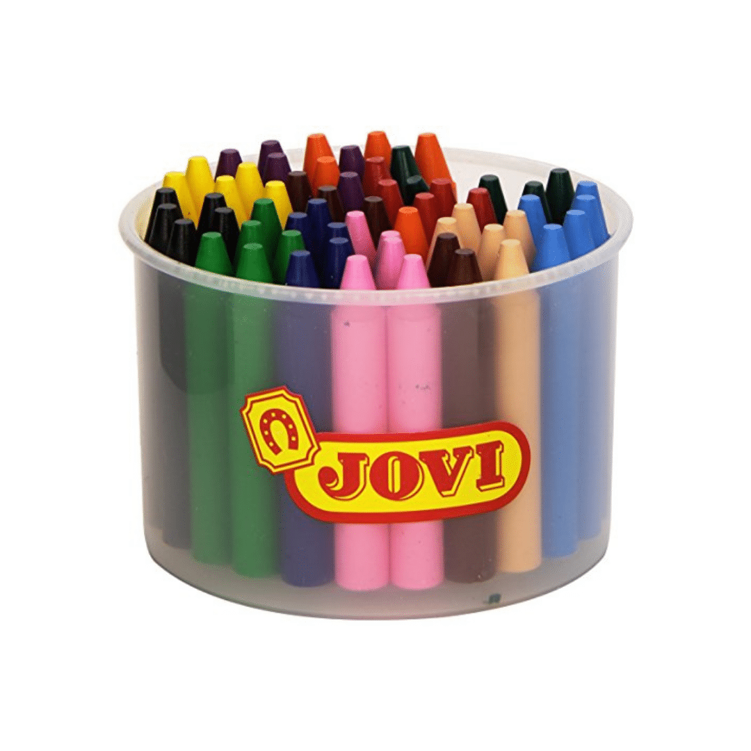 Jovi Wax Crayons - x60 Assorted Colours + Sharpener