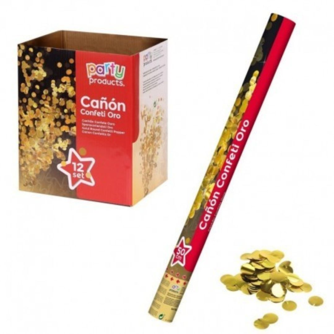 Confetti Cannon Polka Dots 30cm ? Gold